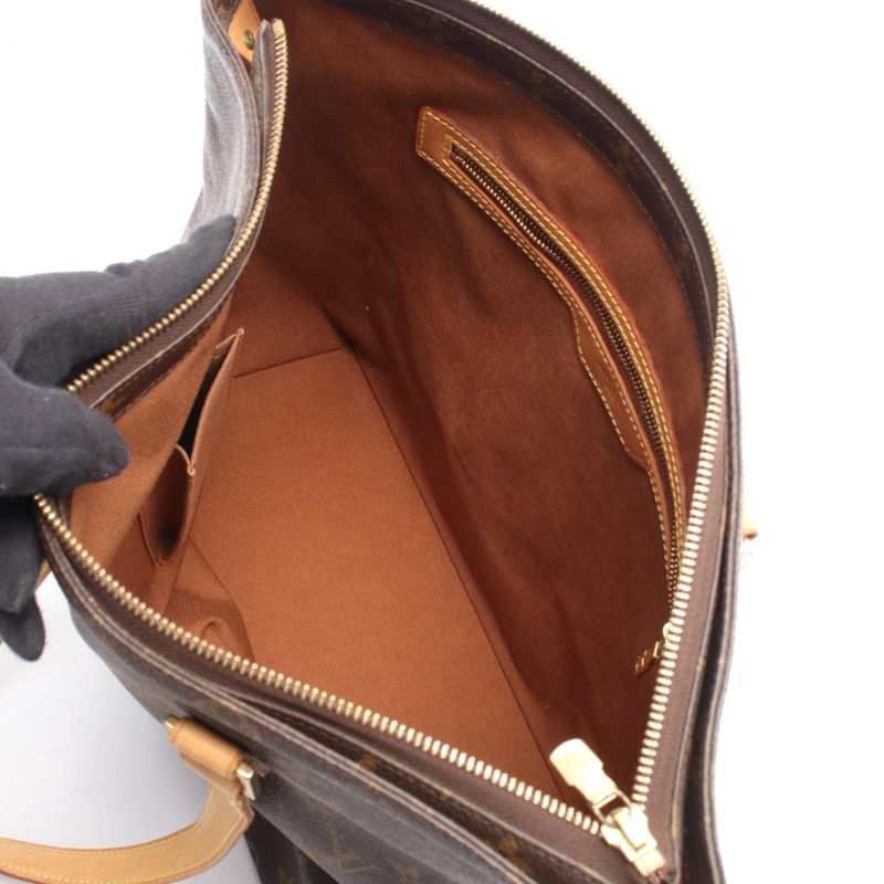 Louis Vuitton Tote Bag Cabas Mezzo M51151 PVC Coated Canvas Leather Cabas Mezzo