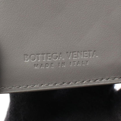 Bottega Veneta Trifold Wallet Intrecciato Gray Leather Intrecciato Trifold