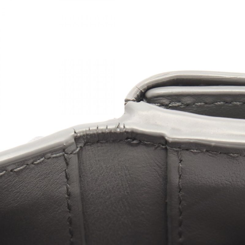 Bottega Veneta Trifold Wallet Intrecciato Gray Leather Intrecciato Trifold