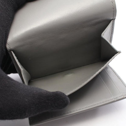 Bottega Veneta Trifold Wallet Intrecciato Gray Leather Intrecciato Trifold