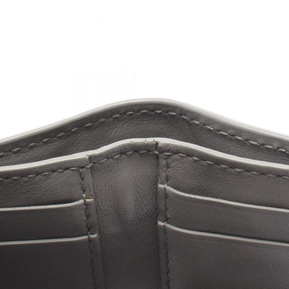 Bottega Veneta Trifold Wallet Intrecciato Gray Leather Intrecciato Trifold