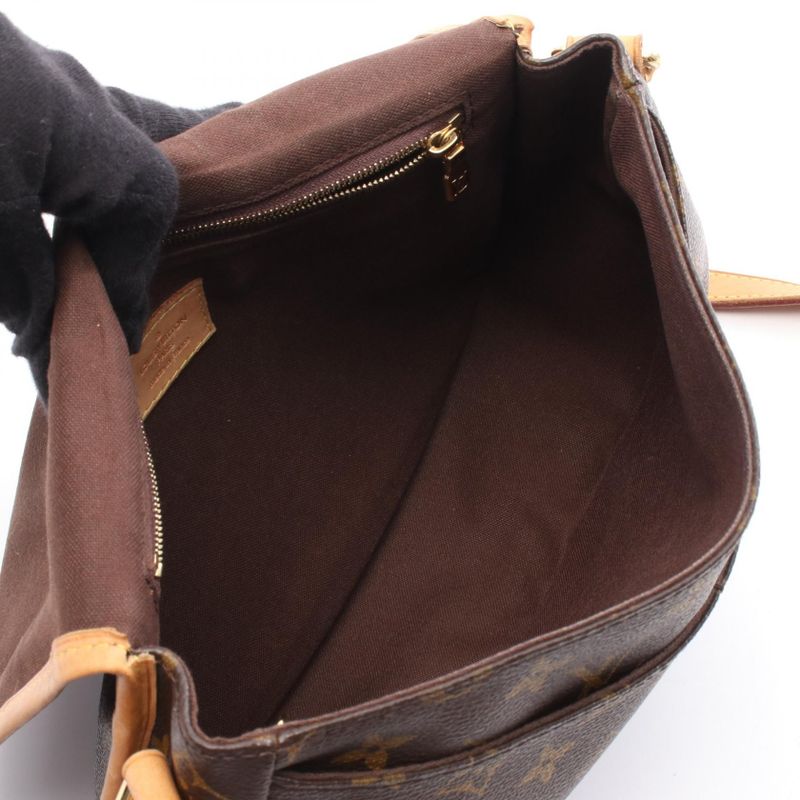 Louis Vuitton Shoulder Bag Menilmontan PM M40474 PVC Coated Canvas Leather