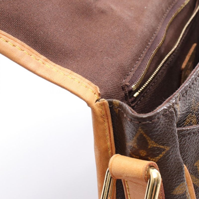 Louis Vuitton Shoulder Bag Menilmontan PM M40474 PVC Coated Canvas Leather