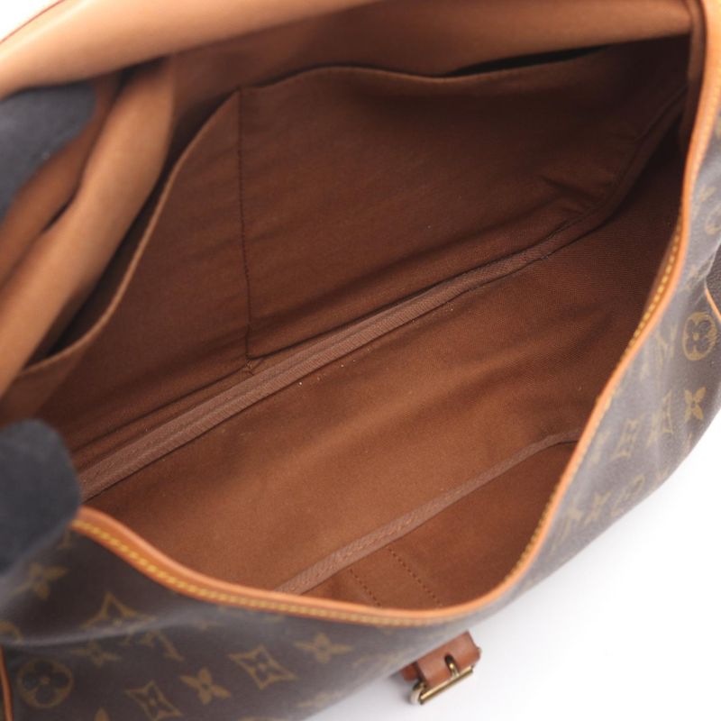 Louis Vuitton Shoulder Bag Saumur 35 M42254 PVC Coated Canvas Leather Saumur 35