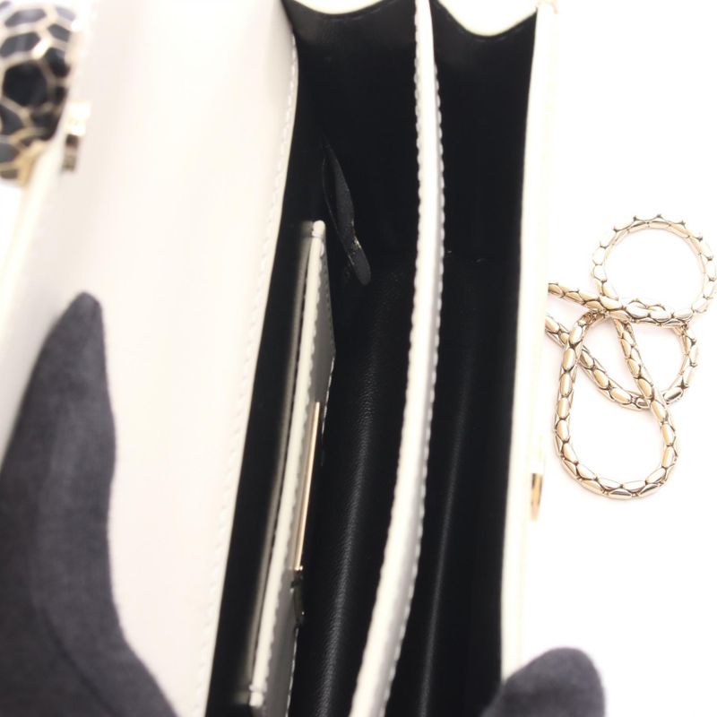 Bvlgari Shoulder Bag Serpenti Forever Beige White Leather Serpenti Forever