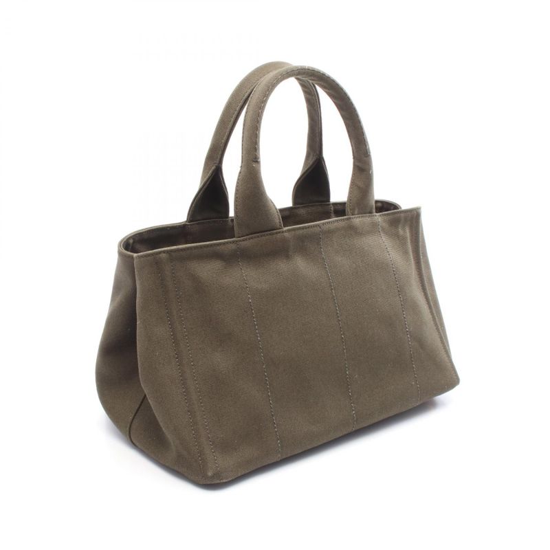 Prada Tote Bag Canapa 1bg642 Khaki Canvas Canapa Tote Ladies Used B