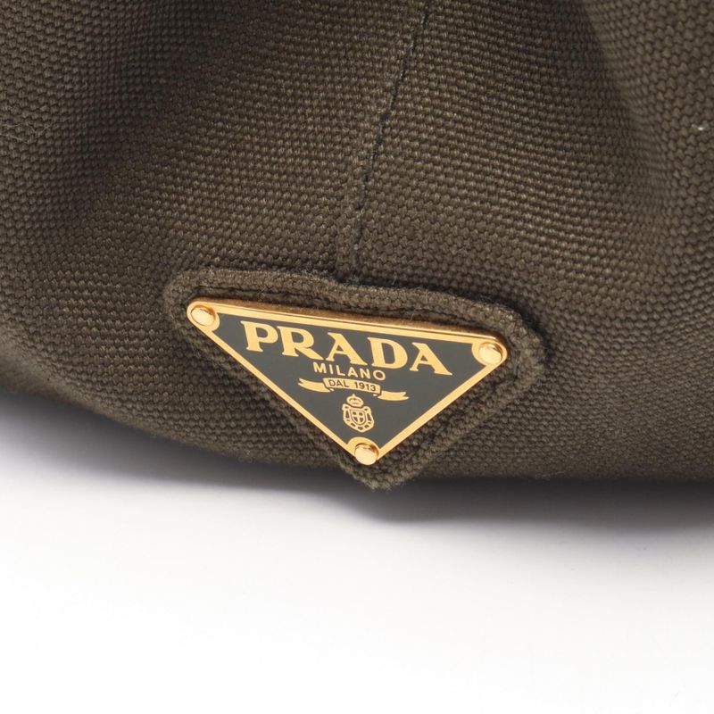 Prada Tote Bag Canapa 1bg642 Khaki Canvas Canapa Tote Ladies Used B