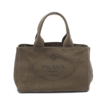Prada Tote Bag Canapa 1bg642 Khaki Canvas Canapa Tote Ladies Used B