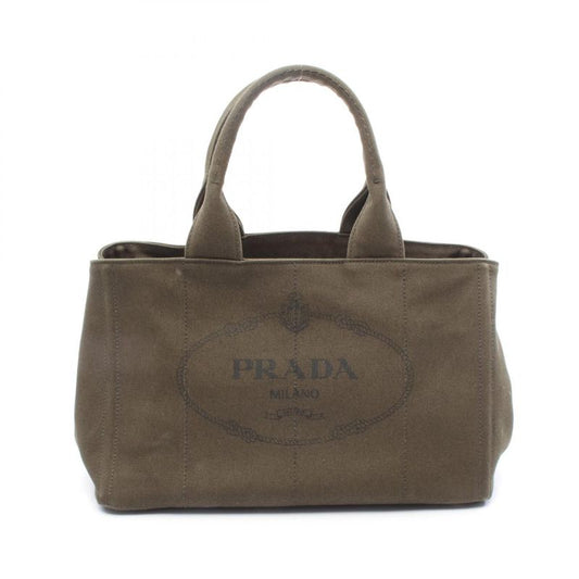 Prada Tote Bag Canapa 1bg642 Khaki Canvas Canapa Tote Ladies Used B