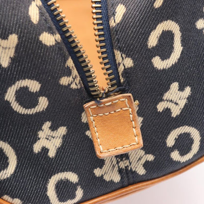 Celine Shoulder Bag C Macadam Navy Canvas Leather C Macadam Handbag Ladies Used