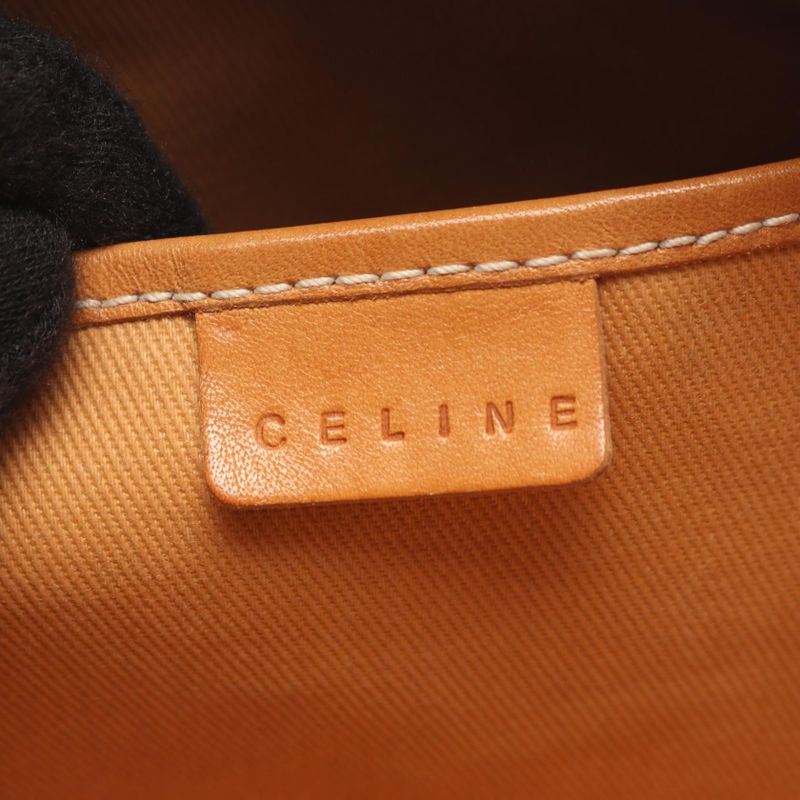 Celine Shoulder Bag C Macadam Navy Canvas Leather C Macadam Handbag Ladies Used