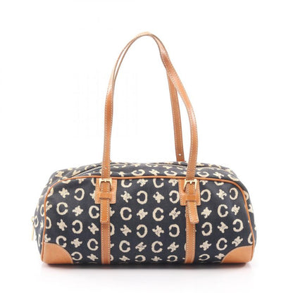 Celine Shoulder Bag C Macadam Navy Canvas Leather C Macadam Handbag Ladies Used