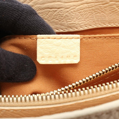 Celine Tote Bag Boogie Bag Macadam Ivory Leather Triomphe Boogie Bag Women's