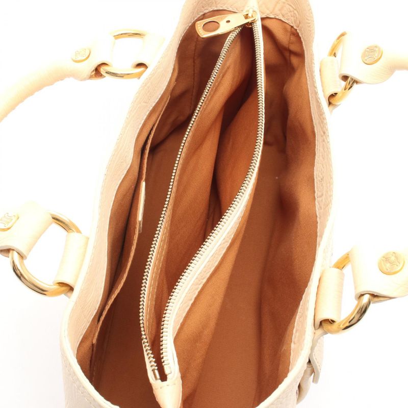 Celine Tote Bag Boogie Bag Macadam Ivory Leather Triomphe Boogie Bag Women's