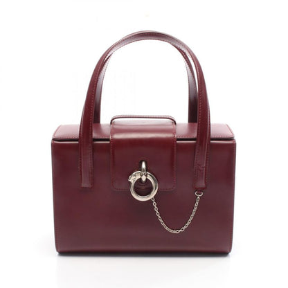 Cartier Handbag Panthère Bordeaux Leather Panthère Mastline Handbag Ladies Used