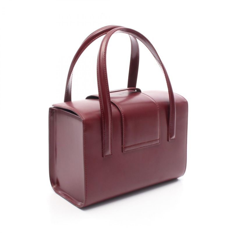 Cartier Handbag Panthère Bordeaux Leather Panthère Mastline Handbag Ladies Used