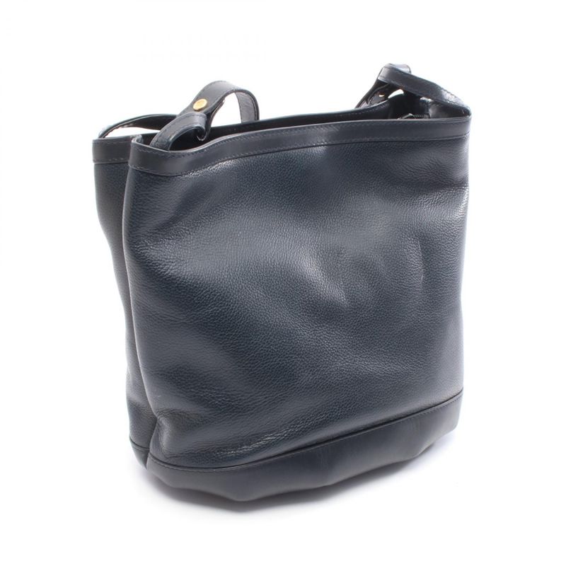 Gucci Shoulder Bag Interlocking G 001 14 0934 Navy Leather Shoulder Bag Ladies