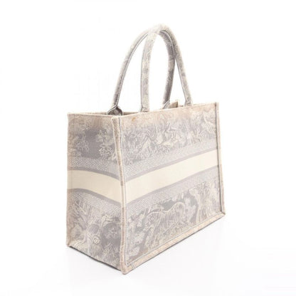 Christian Dior Tote Bag BOOK TOTE Medium Toile De Jouy Ivory Gray Canvas Book