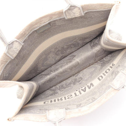 Christian Dior Tote Bag BOOK TOTE Medium Toile De Jouy Ivory Gray Canvas Book