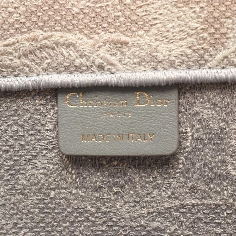 Christian Dior Tote Bag BOOK TOTE Medium Toile De Jouy Ivory Gray Canvas Book