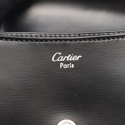 Cartier Coin Case Pasha Black Leather Pasha Coin Case Ladies Used A