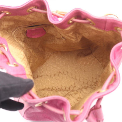 Gucci Handbag Bamboo 001 2854 1657 Pink Suede Leather Bamboo 2way Shoulder