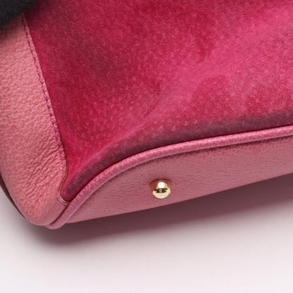 Gucci Handbag Bamboo 001 2854 1657 Pink Suede Leather Bamboo 2way Shoulder