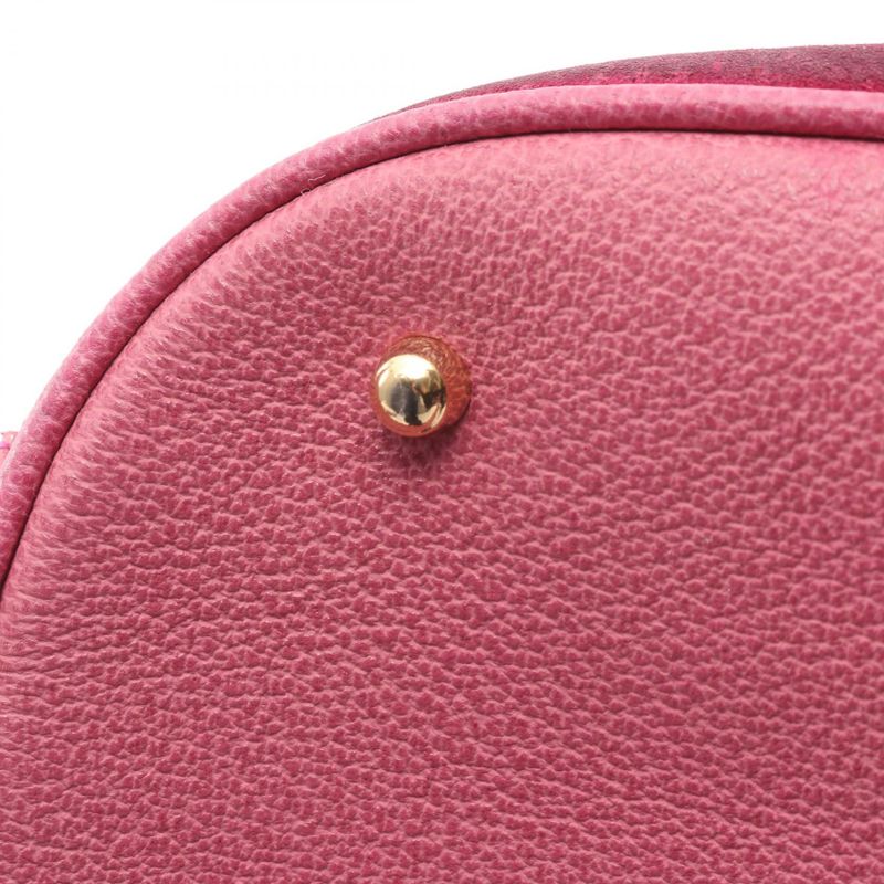 Gucci Handbag Bamboo 001 2854 1657 Pink Suede Leather Bamboo 2way Shoulder