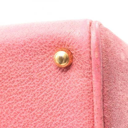 Gucci Handbag Bamboo 000 123 0316 Pink Suede Leather Bamboo 2way Shoulder