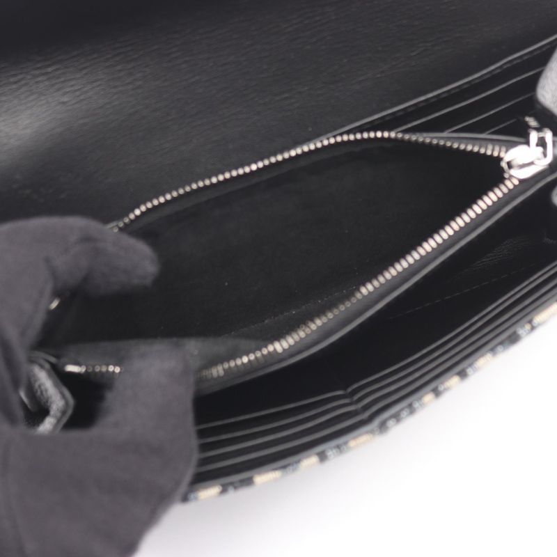 Dior Bifold Long Wallet Oblique Navy Beige Canvas Oblique Bifold Long Wallet