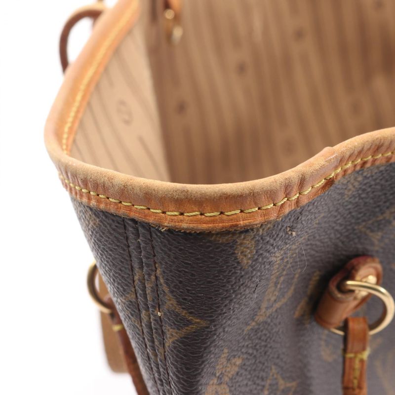 Louis Vuitton Tote Bag Neverfull MM M40156 PVC Coated Canvas Leather Neverfull