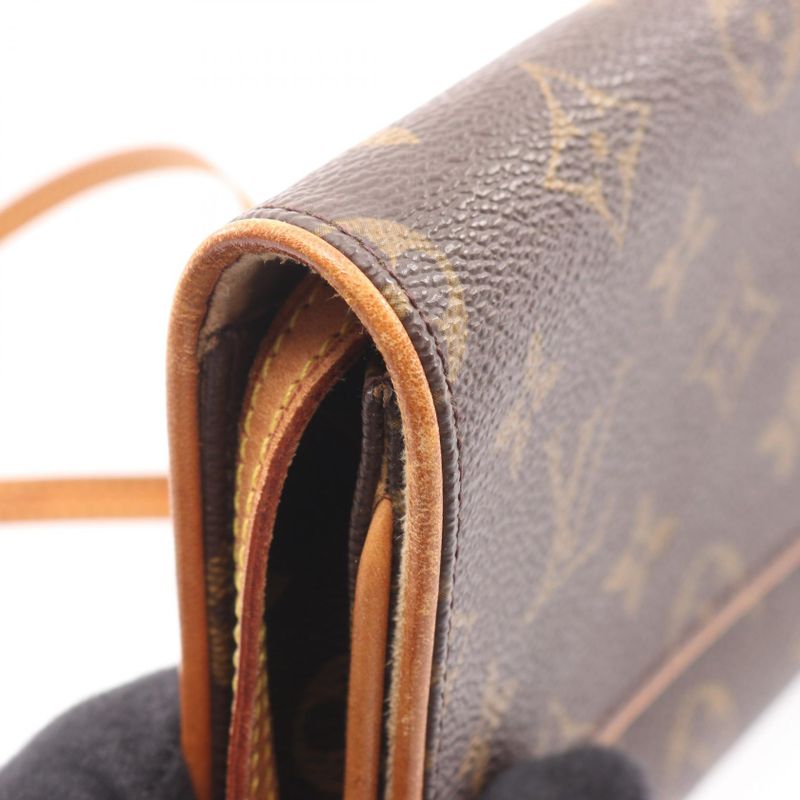 Louis Vuitton Shoulder Bag Pochette Twin GM M51852 PVC Coated Canvas Leather