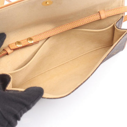 Louis Vuitton Shoulder Bag Pochette Twin GM M51852 PVC Coated Canvas Leather