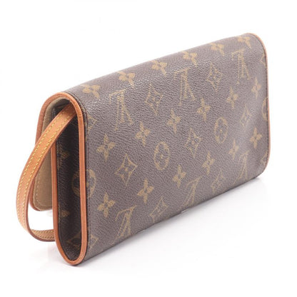 Louis Vuitton Shoulder Bag Pochette Twin GM M51852 PVC Coated Canvas Leather