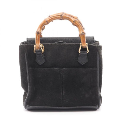 Gucci Handbag Bamboo 007 2214 0238 Black Suede Leather Bamboo Mini Bag Ladies