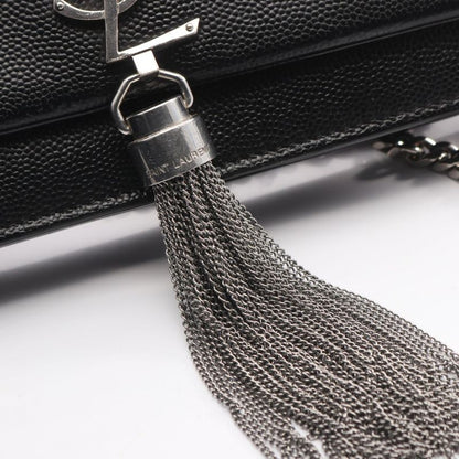 Saint Laurent Paris Shoulder Bag Kate Tassel 452159 Black Leather Kate Chain