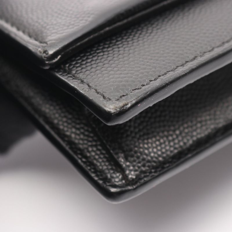 Saint Laurent Paris Shoulder Bag Kate Tassel 452159 Black Leather Kate Chain