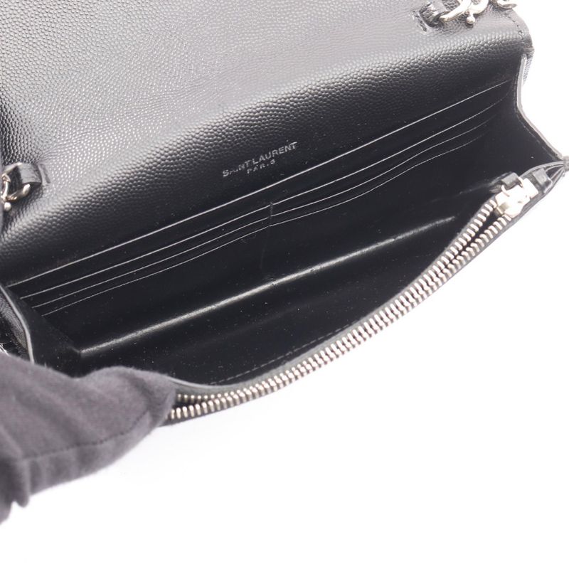 Saint Laurent Paris Shoulder Bag Kate Tassel 452159 Black Leather Kate Chain