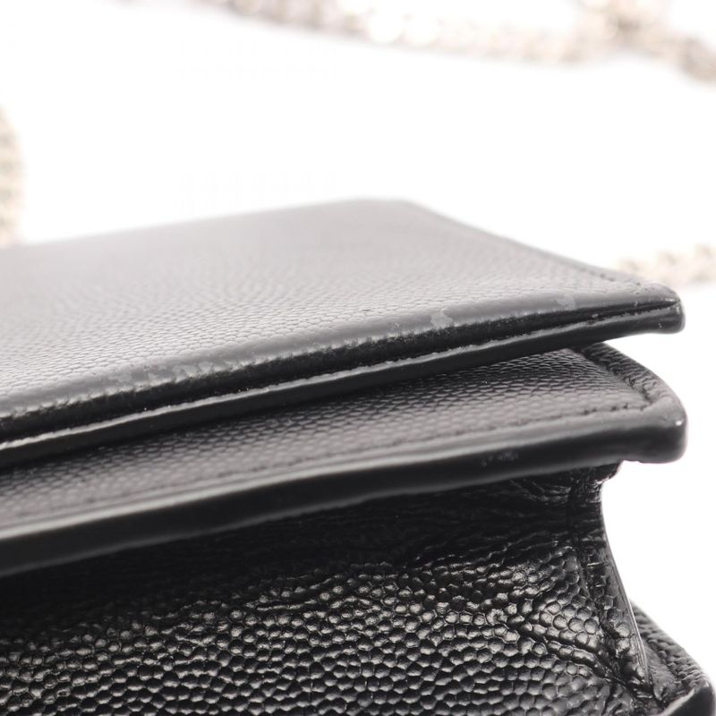 Saint Laurent Paris Shoulder Bag Kate Tassel 452159 Black Leather Kate Chain