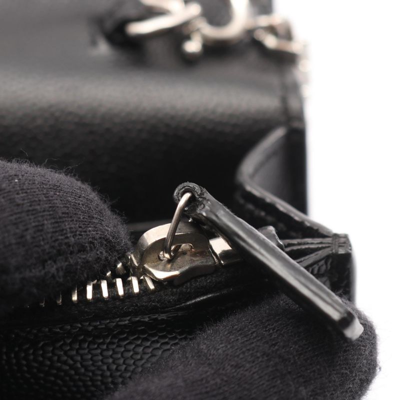 Saint Laurent Paris Shoulder Bag Kate Tassel 452159 Black Leather Kate Chain