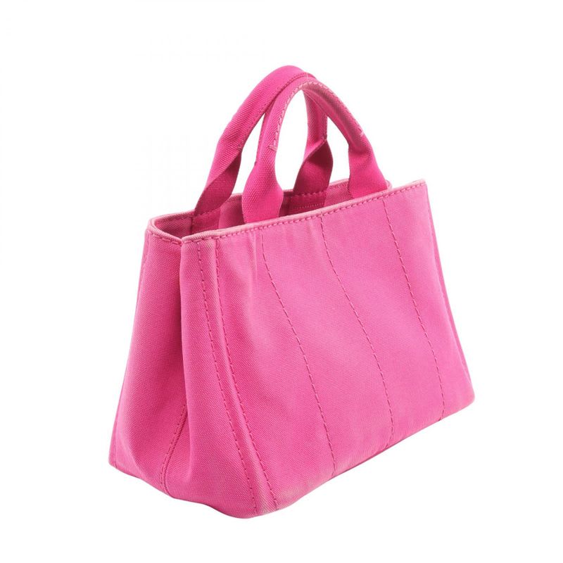 Prada Tote Bag Canapa Pink Canvas 2-Way