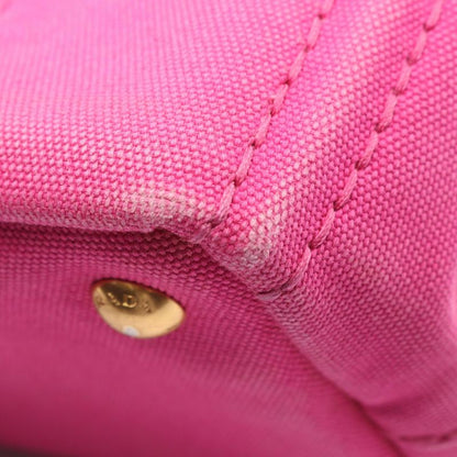 Prada Tote Bag Canapa Pink Canvas 2-Way