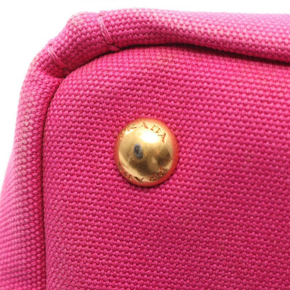 Prada Tote Bag Canapa Pink Canvas 2-Way