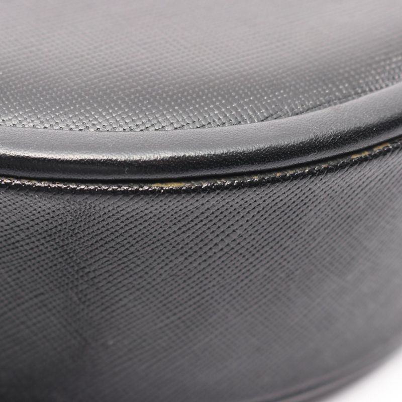 YVES Saint Laurent Shoulder Bag Black Leather Flap Shoulder Ladies Used B