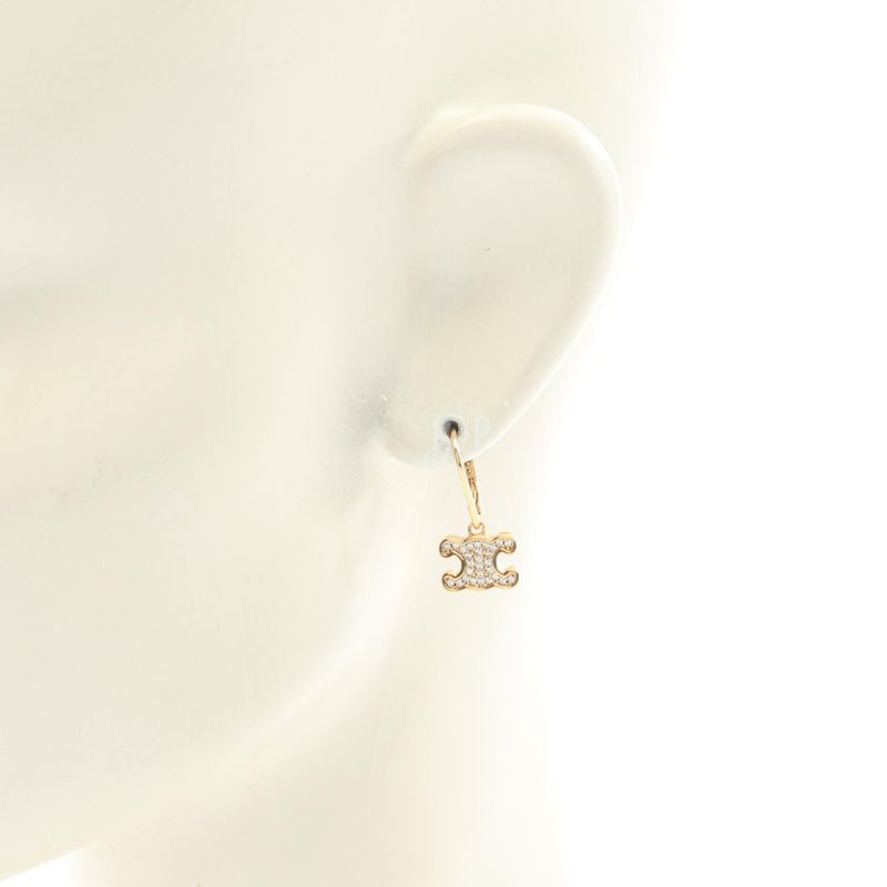 Celine Earrings Triomphe 460gc6bzi35or Gold GP (gold Plated) Earrings Ladies