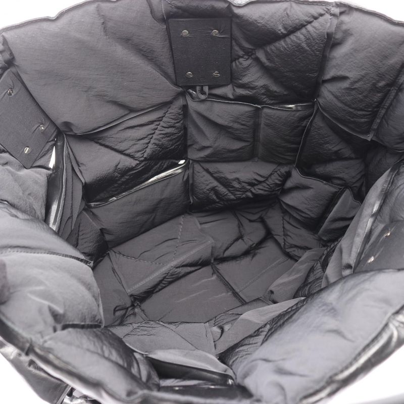 Bottega Veneta Tote Bag Maxi Intrecciato Squash 629192 Black Leather Intrecciato