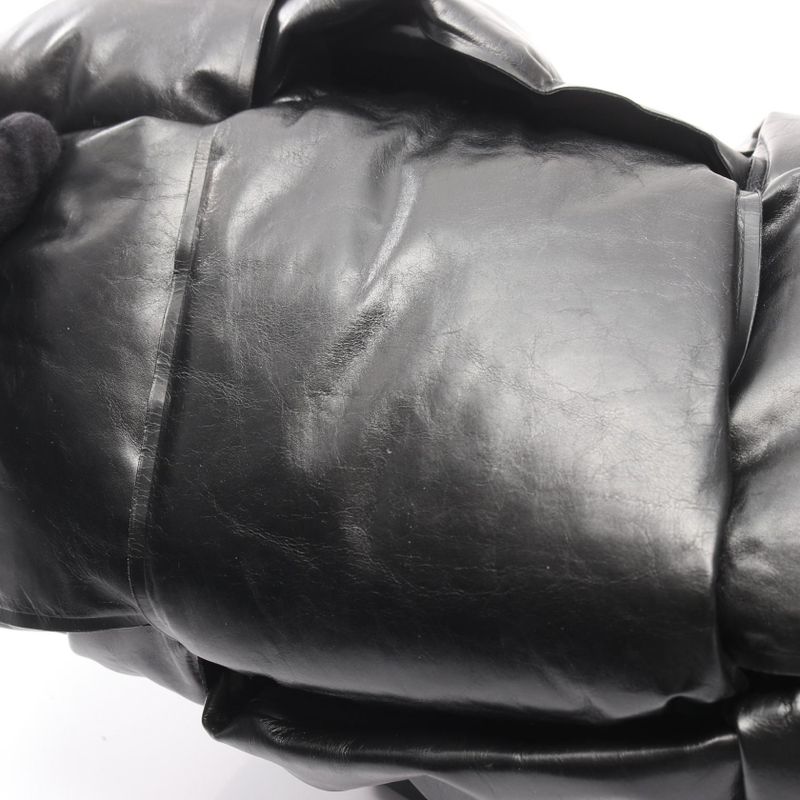 Bottega Veneta Tote Bag Maxi Intrecciato Squash 629192 Black Leather Intrecciato