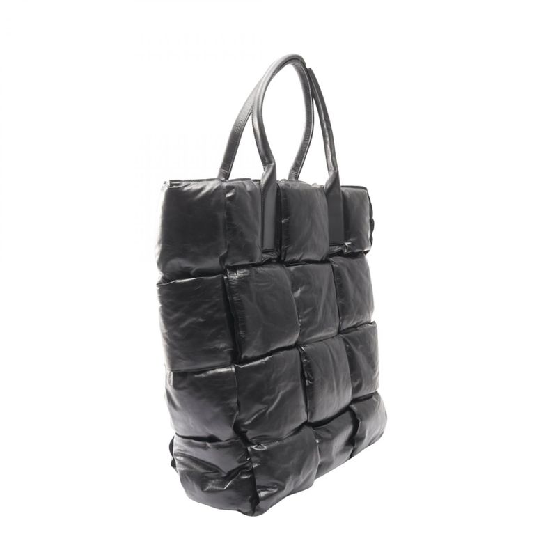 Bottega Veneta Tote Bag Maxi Intrecciato Squash 629192 Black Leather Intrecciato