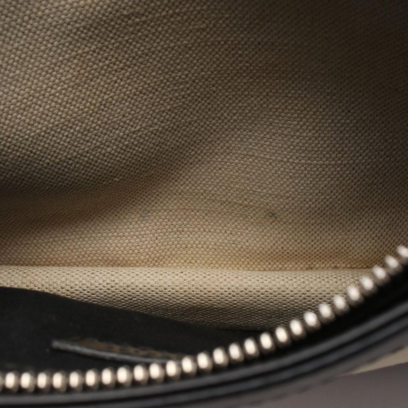 Balenciaga Shoulder Bag Navy Pochette 339937 Natural Canvas Leather Navy