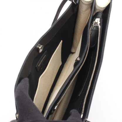 Balenciaga Shoulder Bag Navy Pochette 339937 Natural Canvas Leather Navy